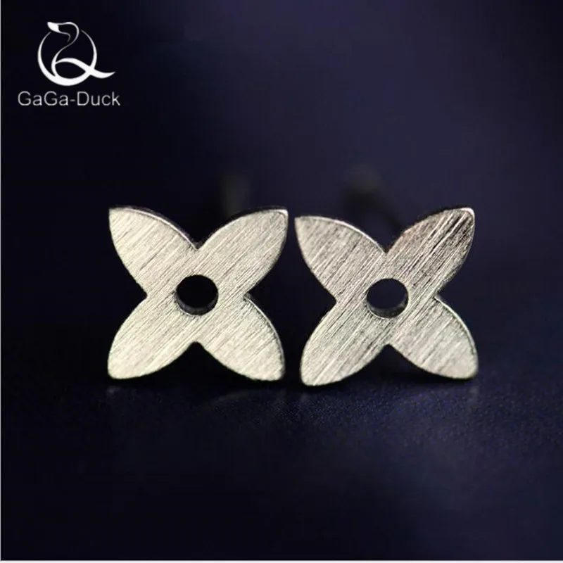 Новые модные ювелирные изделия простые серьги гвоздики из стерлингового серебра