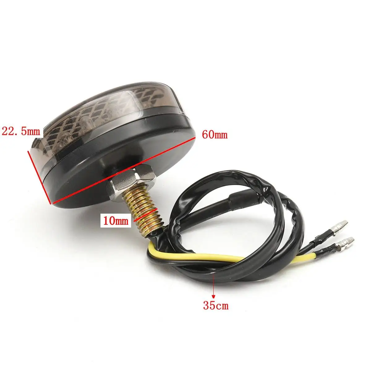 

Pair 12V Universal Motorcycle Round LED Turn Signal Indicator Light Amber Lamp 10mm For Honda/Yamaha/Suzuki