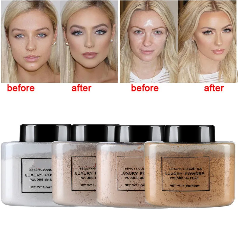 

New Top Quality Loose Powder Makeup Foundation Setting Powder Long-lasting Oil Control Whitening Concealer Waterproof Sweatproof