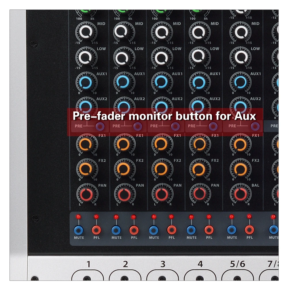 EYK EC80 8 канальная (4 подойдет как для повседневной носки так 2 стерео) звукомикшер с