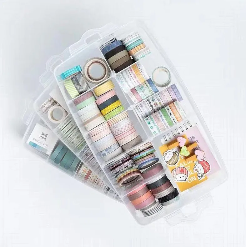 

30 Grids Plastic Storage Box Portable Detachable Home Organizer Transparent Makeup Organizer porta joias