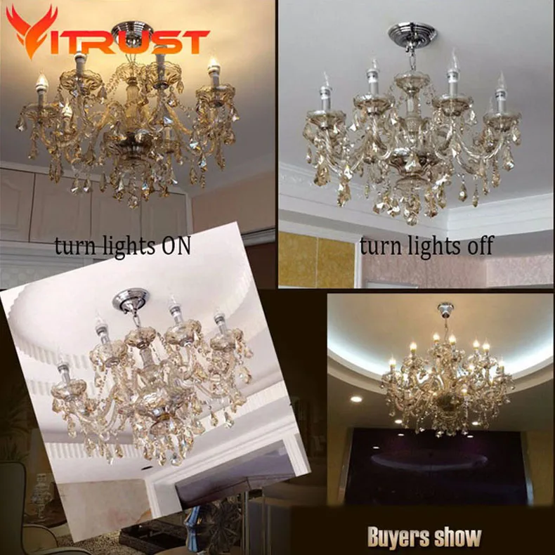 

Classic Crystal Chandeliers European-style Aber Crystal Chandelier Light Modern Alloy Crystal Chandelier Lighting AC110-240V