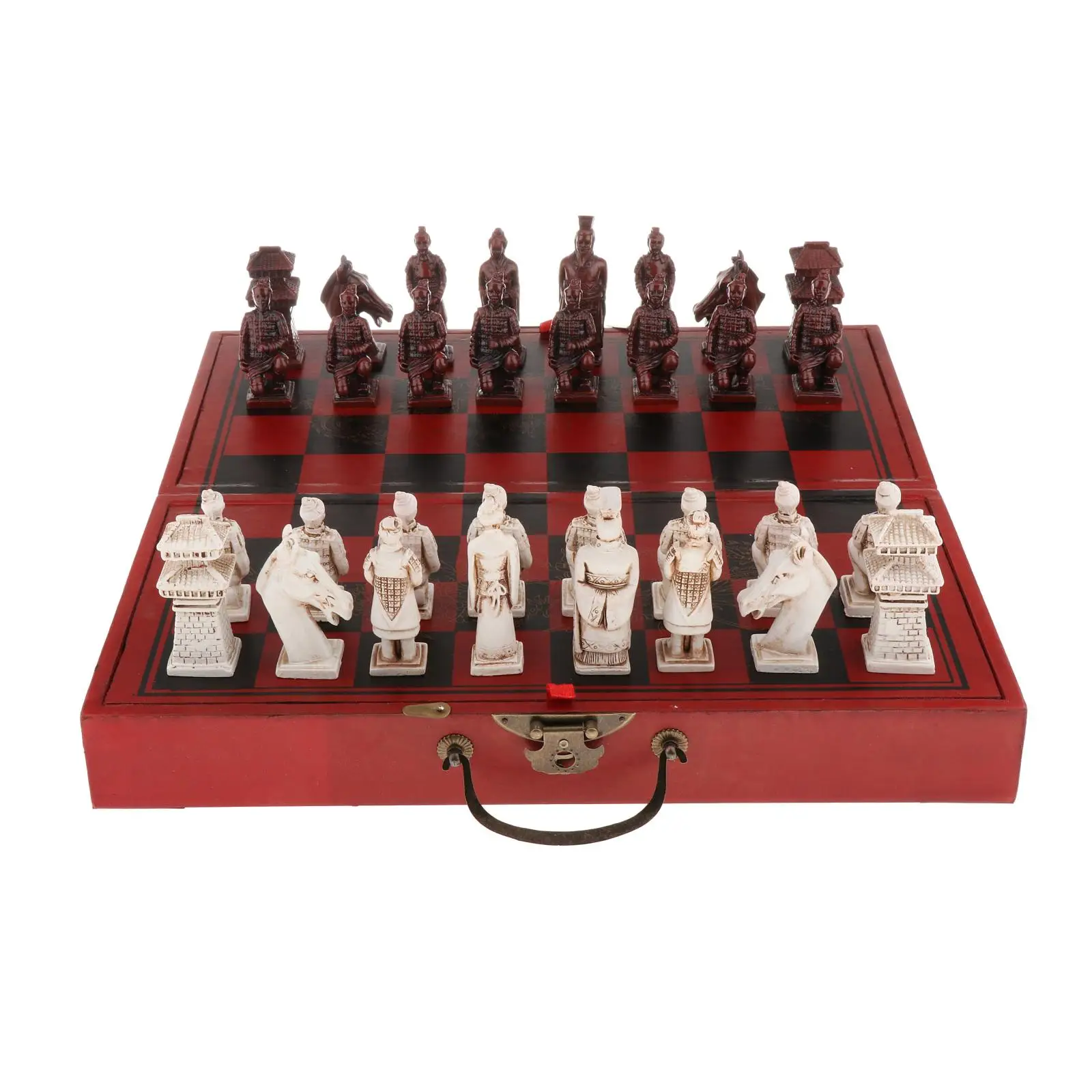

Antique Chess Foldable Chess Board Resin Chess Pieces Gift Leisure Time