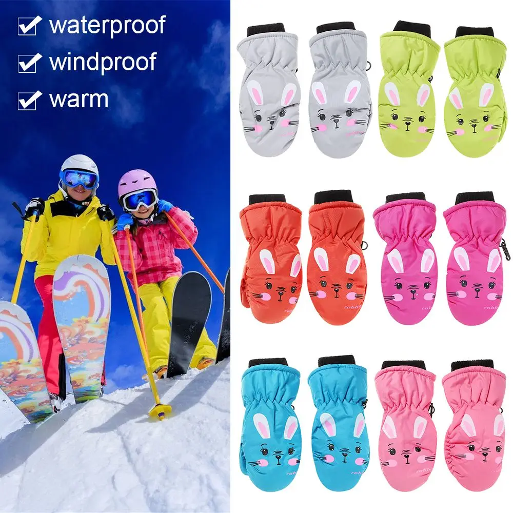

Зимние Нескользящие ветрозащитные водонепроницаемые детские лыжные перчатки для мальчиков и девочек спортивные варежки толстые теплые
