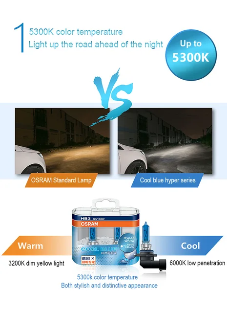 Osram H7 12v 55w 5000k 62210cba Px26d Cool Blue Advance Xenon Halogen Bulb  Car Headlight Hi/lo Beam More Brightness (2 Pcs) - Car Headlight  Bulbs(halogen) - AliExpress