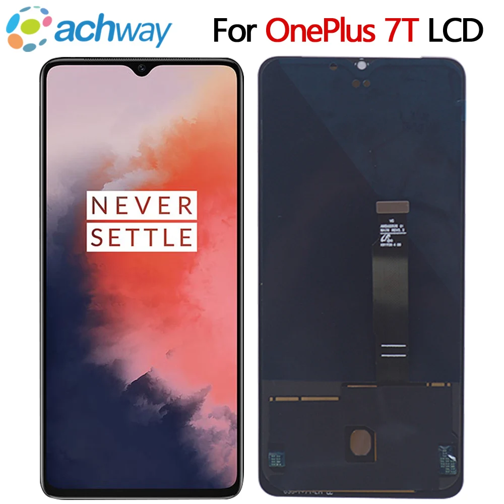 

ЖК-дисплей AMOLED для OnePlus 7T, сенсорный экран 1 + 7, дигитайзер, запасные части, ЖК-дисплей One Plus7T, экран с инструментами