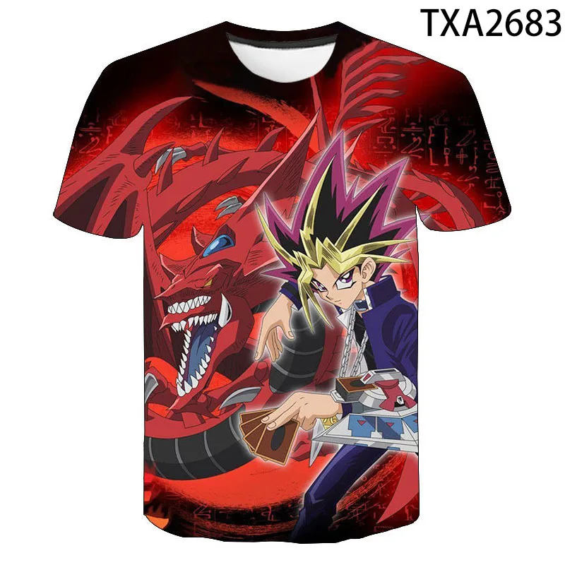 Футболка с 3D принтом игры в аниме для мужчин и женщин Детская футболка Yu Gi Oh