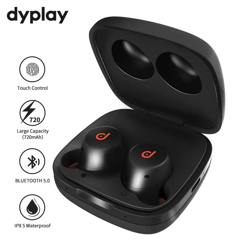 TWS Bluetooth V5.0 aptx Авто сопряжение сенсорное управление наушники истинные беспроводные стерео с наушниками зарядный чехол