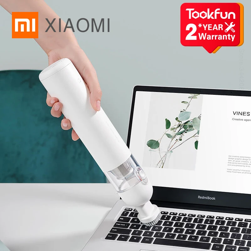 

XIAOMI MIJIA Portable Car Hand Helded Vacuum Cleaners for home Wireless Mini Dust Catcher Collector 13000Pa Strong Suction 30min
