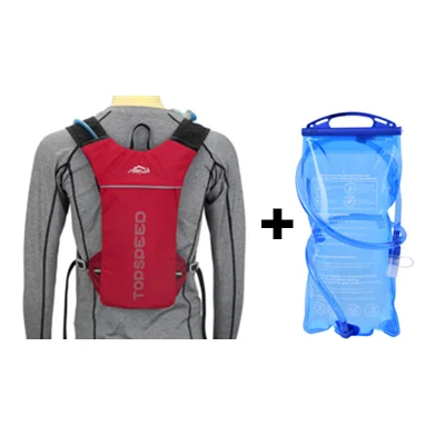 RED with WATER BAG 5L велосипедный рюкзак для мужчин и женщин портативный MTB велосипед с сумкой для воды на открытом воздухе спортивный рюкзак для пеших прогулок кемпинга Велоспорт Back Pack - Цвет: RED with WATER BAG