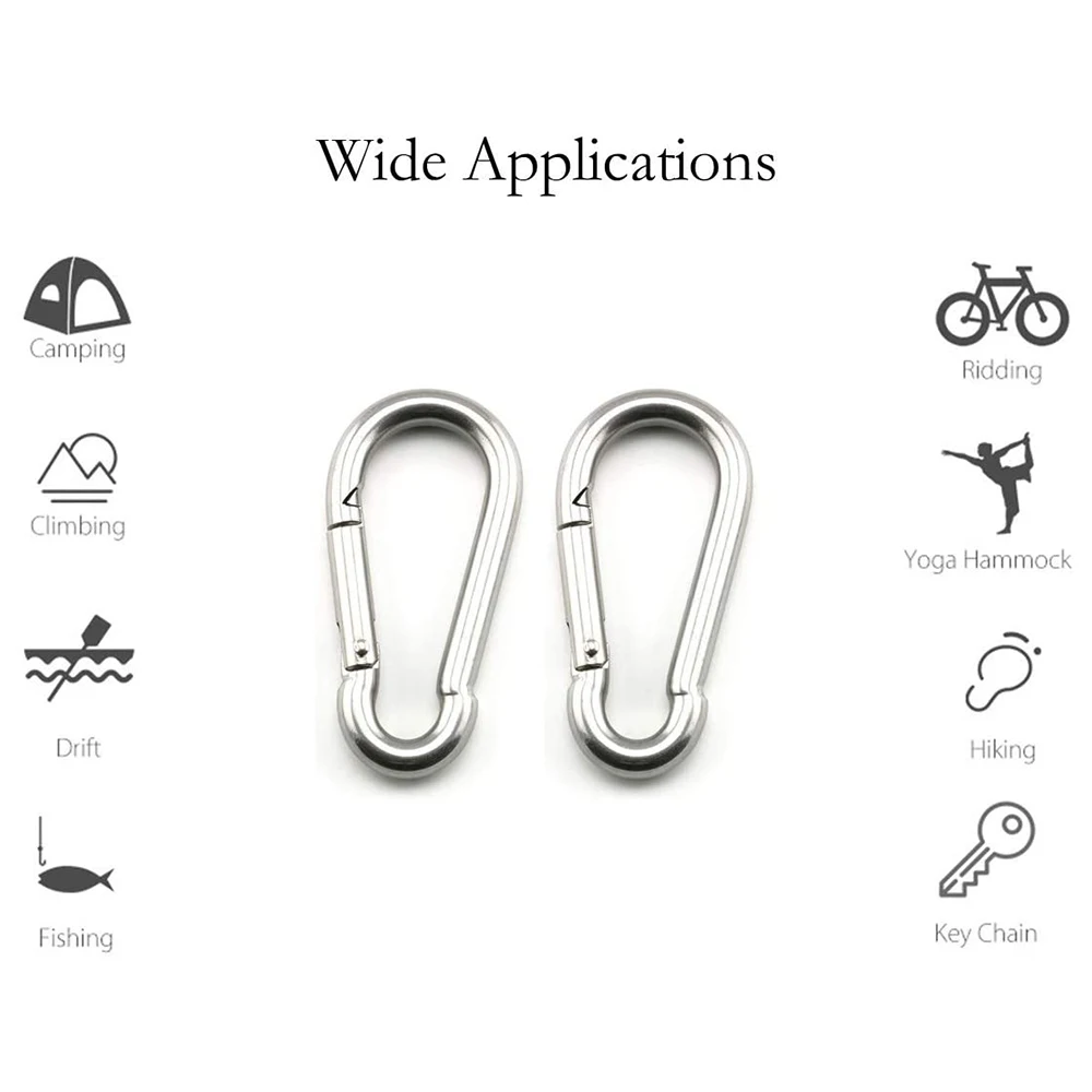 2 Set M6 Ceiling Wall Mount Hanging Hardware Fitting U-Shaped Hooks for Yoga Hammock Swings Marine Yacht Accessories | Обустройство