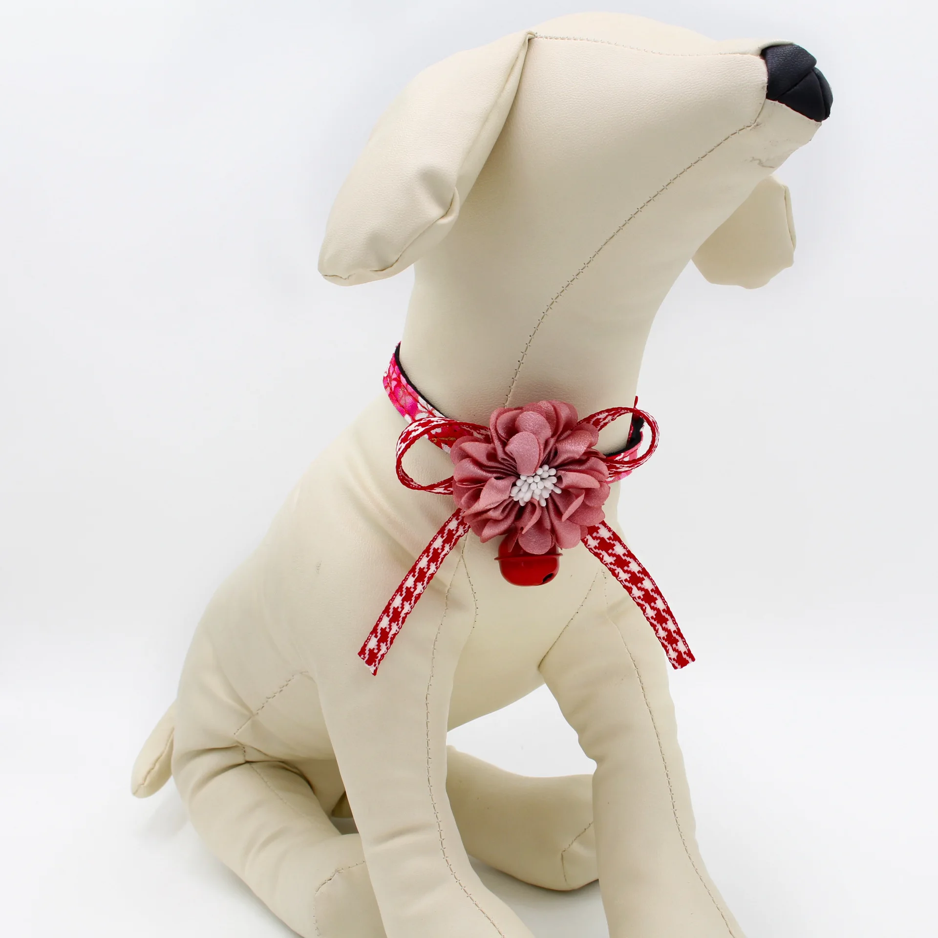 Кошачий ошейник волоконное Шейное кольцо для кошек с цветком ожерелье