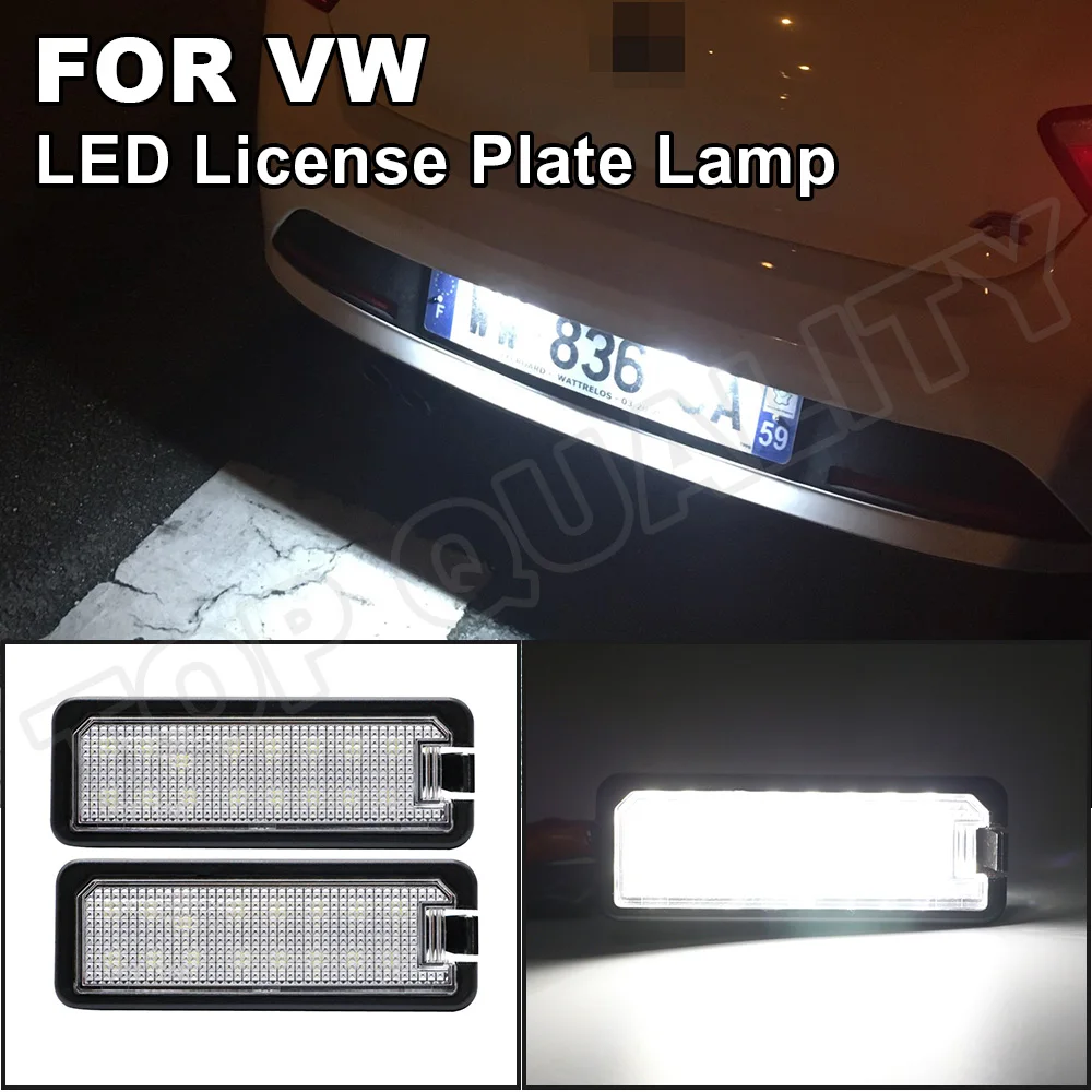 

2X LED License Plate Light Number Lamp For Seat Leon Toledo VW GTi Golf 7 MK7 Scirocco Beetle Passat B7 CC EOS Polo 35D 943 021A
