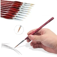 911pc professional paint brushes set thin draw wolf half drawing art pen for watercolor oil painting soft hook line pen 0157