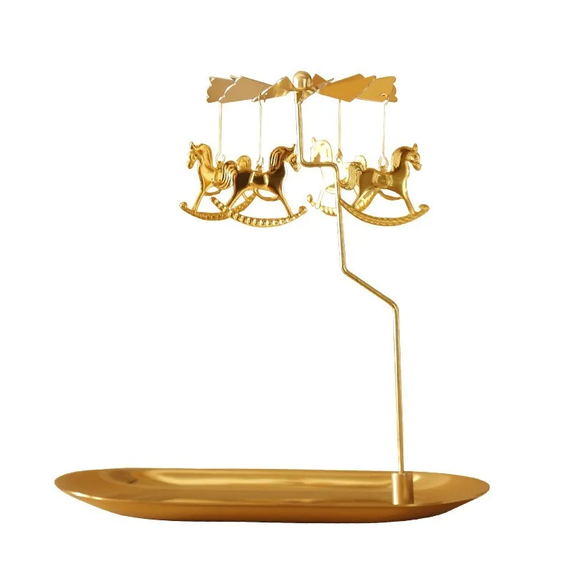 Вращающийся подсвечник Ароматизированная свеча романтическая прогулочная