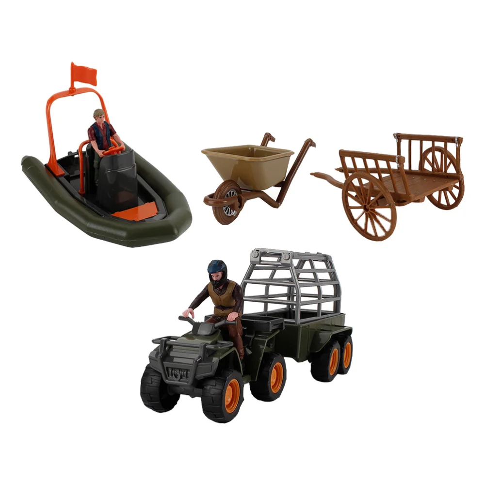 

1Set DIY Vehicle Model Creative Motorbike Airship Pilot Model Farm Decor