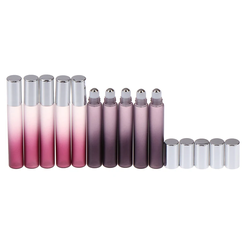 

5Pcs 8Ml Glass Roll On Bottles Roller Ball Empty Perfume Essential Oils Vial Portable Travel Use Necessaries