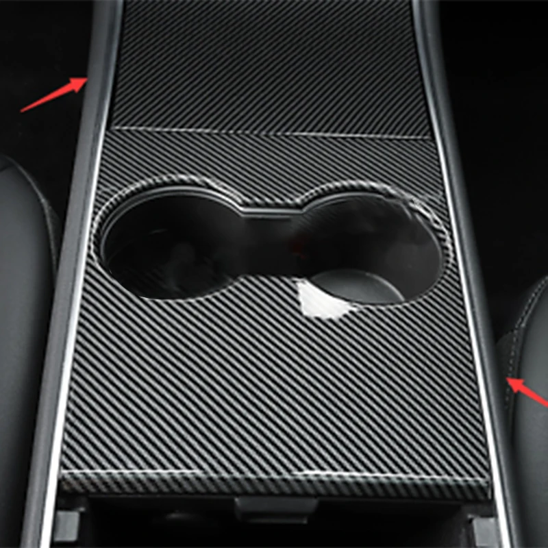 

for Tesla Model-3 Car Carbon Fiber Tesla 3 Central Control Carbon Fiber Sticker Left Drive 3Pcs