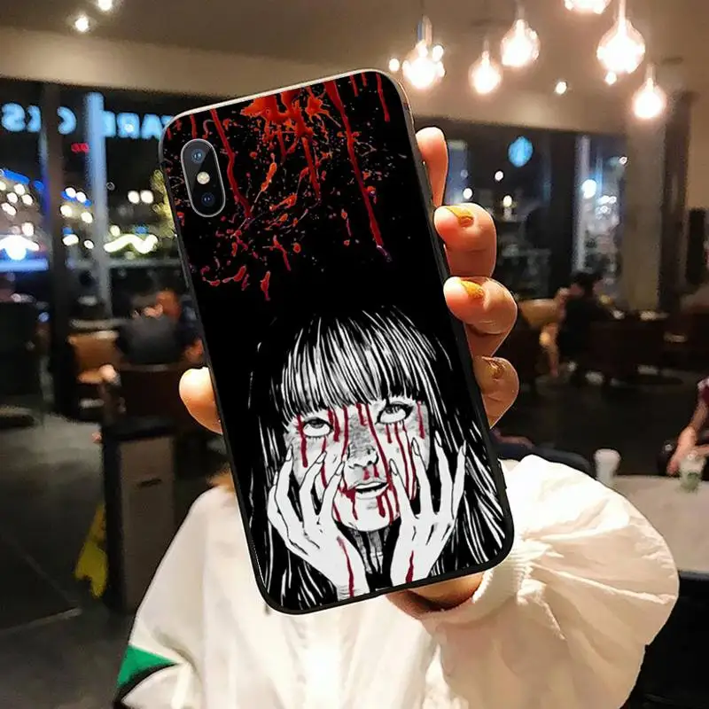 

Japan Junji Ito Tees Horror anime luxury protective Phone Case funda for iPhone 11 12 pro XS MAX 8 7 6 6S Plus X 5S SE 2020 XR