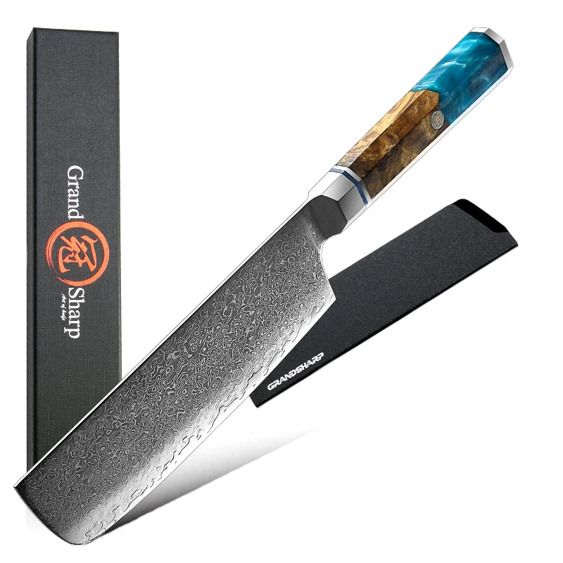 6,5 дюймов Ножи накири японский 67 слоев дамасский самурайский стальной ...