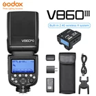 Вспышка Godox V860III X2T 2,4G HSS TTL для камеры, вспышка 2600 мАч, литий-ионная батарея 0,01-1. Быстрое время перезарядки, 10 уровней, светодиодная моделирующая лампа