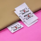 Швейные этикеткипользовательские брендовые этикетки, этикетки для одежды, шитье, ткань 100% хлопок, Пользовательский текст (FR093)