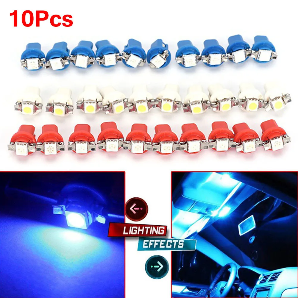 

10PCS B8.3D 5050 1smd LED Light for Dashboard Instrument Side Indicator Lights Interior Panel Bulb Lamp License Plate Lamps