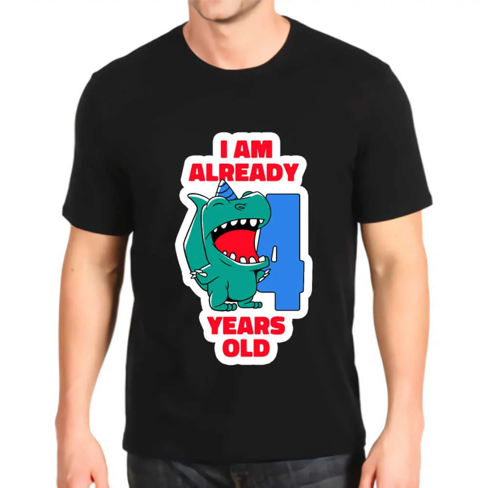 

Camiseta retro informal con estampado para niños, ropa deportiva clásicas de 4 ° cumpleaños, personalizada, el más vendido