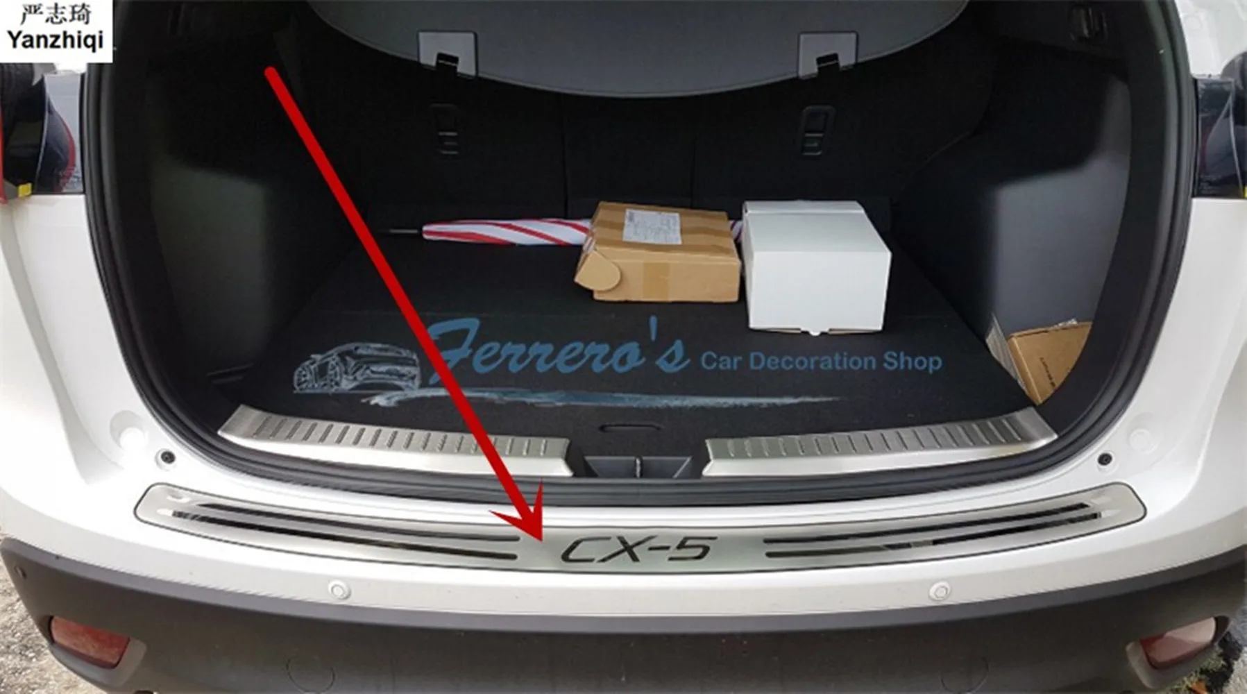 Автомобильный Стайлинг для 2012-2013 2014 2015 Mazda CX-5 из нержавеющей стали Задняя Крышка