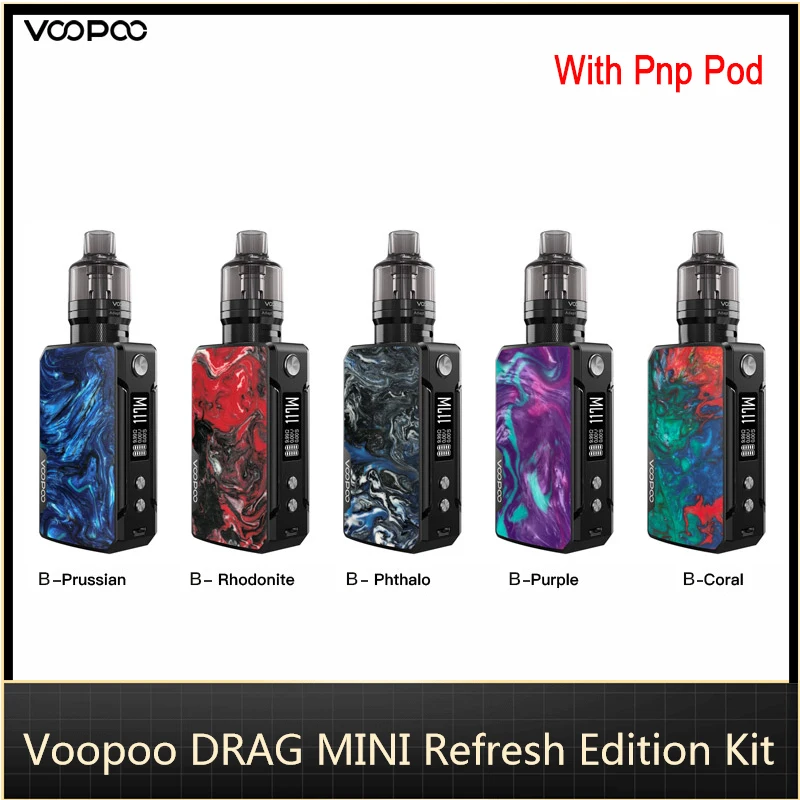 Voopoo DRAG MINI Kit Refresh Edition 117 Вт вейп с аккумулятором 4400 мАч 4 5 мл Drag mini Pnp Tank VM5 VM6