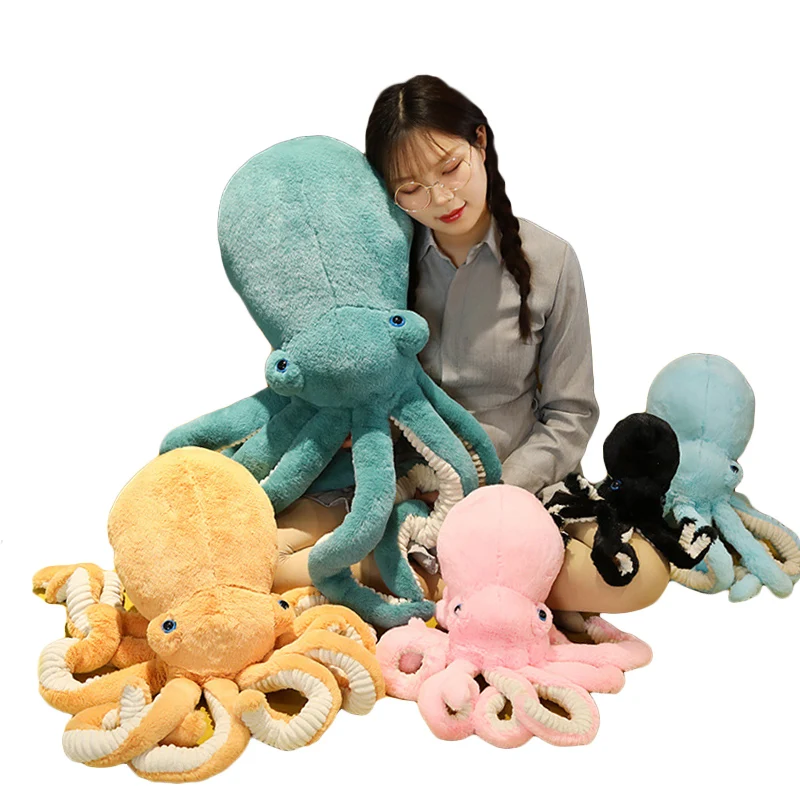 30cm-90cm Lifelike Plush Octopus Toy 90cm Big Size Octopus Pillow Stuffed Marine Life Soft Doll Kids Toys