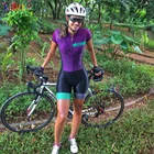 Женская зеленая велосипедная одежда Kafitt, профессиональная одежда для велоспорта с коротким рукавом, костюм, спортивная рубашка, комбинезон для гонок