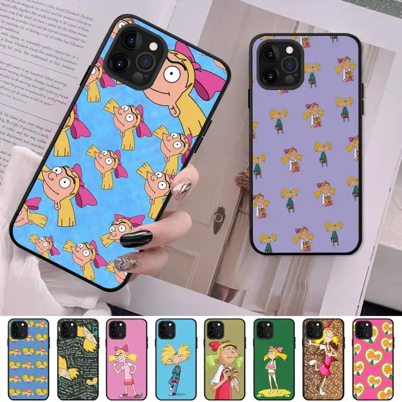 

Cartoon Hey Arnold Phone Case For iPhone 13 11 8 7 6 6S Plus X XS MAX 5 5S SE 2020 XR 11 pro DIY Funda
