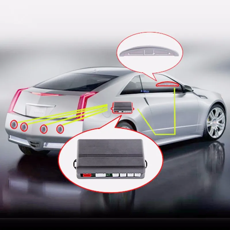 

Car Parking Sensor Lcd Blue Screen Probe Park Sensoru Radar Monitor System with Sensors Buzzer Assistance Detector