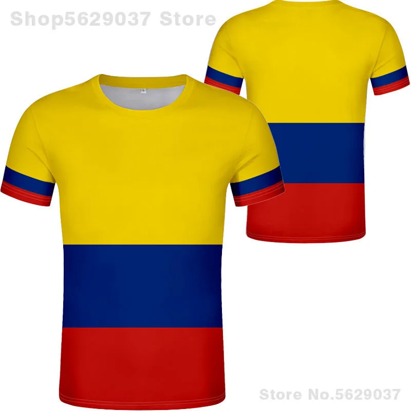 Colombia T Shirt Diy Free Custom Made Name Number Col T-Shirt Nation Flag Co Spanish Republic Country Logo Print Photo 0 Clothes