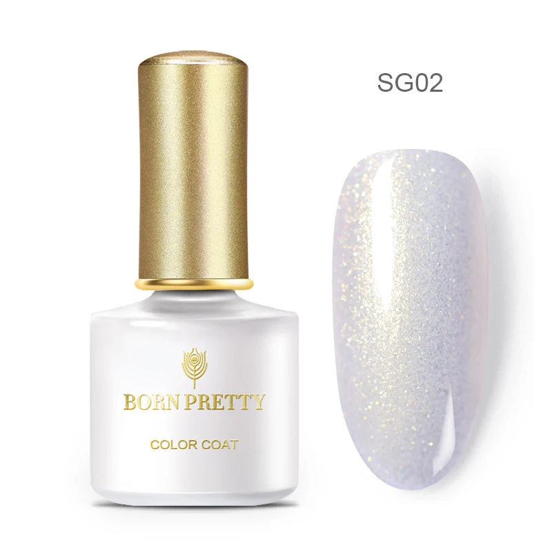 BP-SG02 BORN PRETTY 6 мл Блестящий блестящий гель для ногтей голографический лак УФ светодиодный гель розовый Золотой Серебряный отмачиваемый гель лак для маникюра DIY - Цвет: BP-SG02