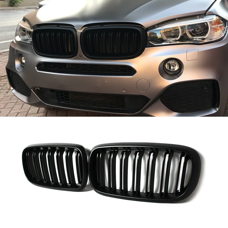 

Front Replacement Kidney Grille Grill Compatible for BMW X5 Series F15 X6 Series F16 X5M F85 X6M F86 Double Slat Sport Style Mat