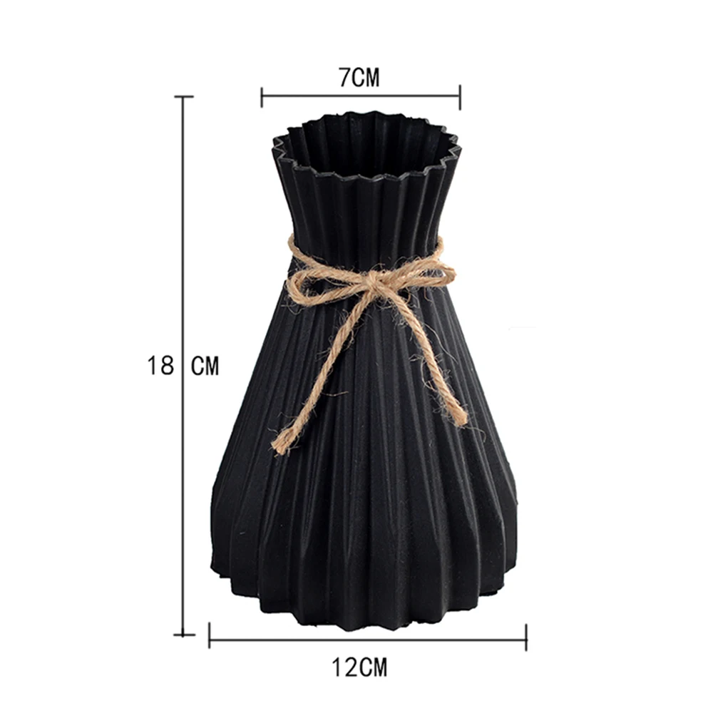 

Modern Plastic Vases European Anti-Ceramic Flower Vase Wedding Decorations Rattan-Like Unbreakable Simplicity Basket Arrangement