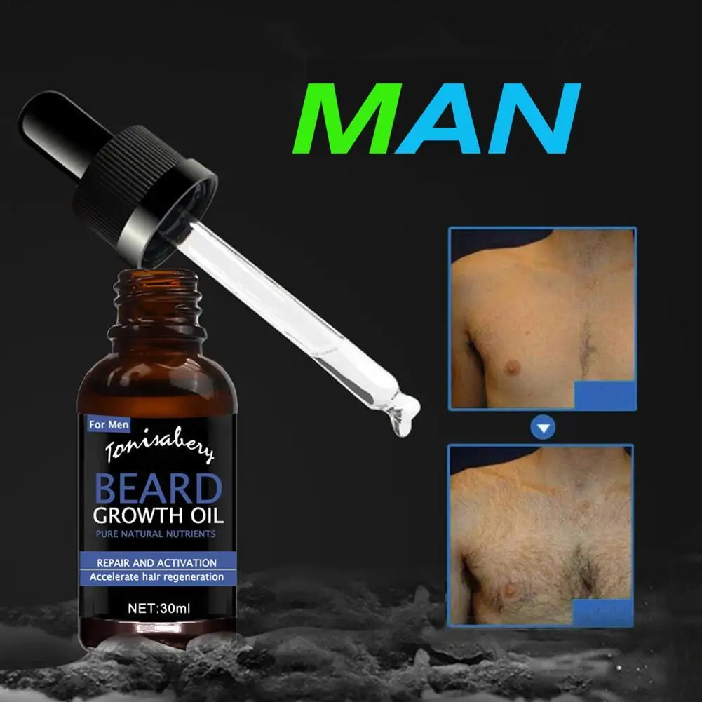 

beard growth oil For men, thicker and fuller beard treatment care H2L0