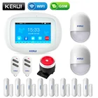 KERUI K52 4,3-дюймовый сенсорный экран приложение управление беспроводной GSM WIFI домашняя система охранной сигнализации датчик Устройство Охранного сигнала IP камера