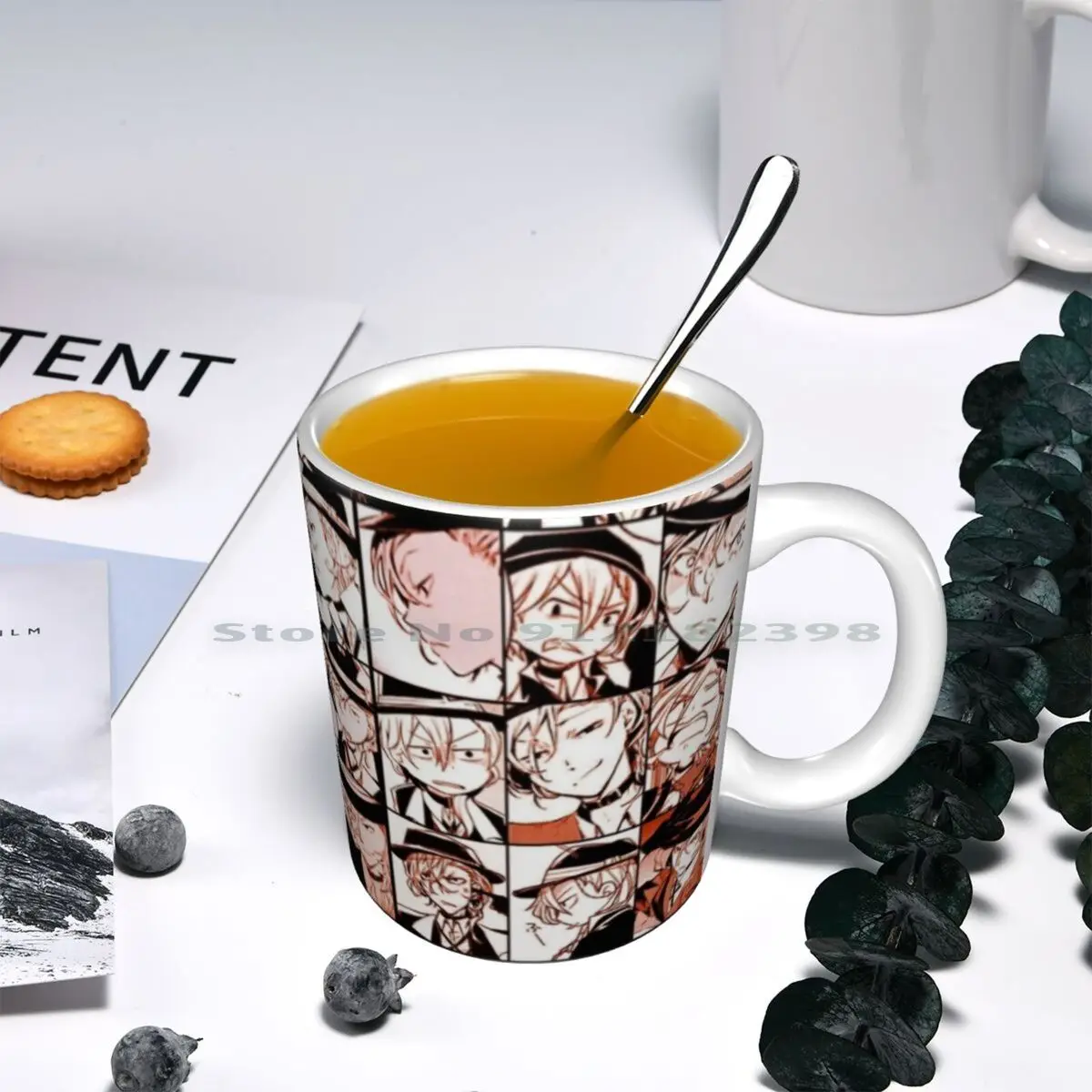 Коллаж чууя-манга цветная версия Керамические Кружки Кофейные чашки молочный