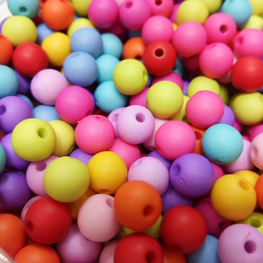 Doreen Box 300 шт. случайных микс разноцветных круглых акриловых бусин 8 мм. Аксессуары