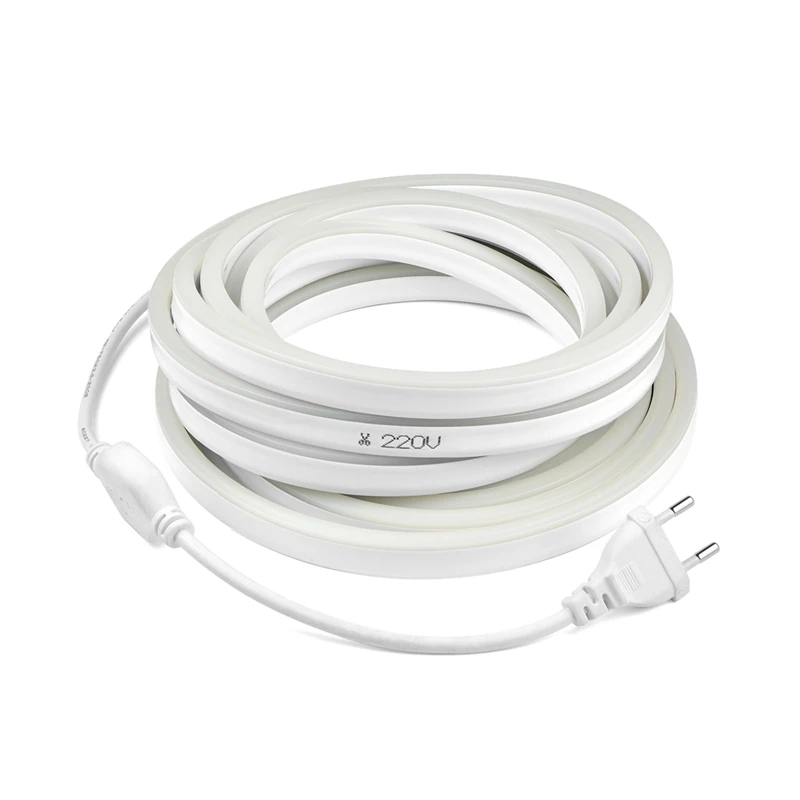 Неоновая уличная светодиодная гирлянда 220 В с вилкой водонепроницаемая