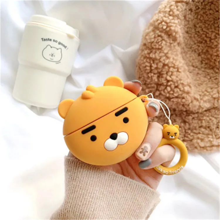 

3D Cute Cartoon Lion Earphone Case For Apple AirPods Pro Air Pods 1 2 Wireless Headphone Soft Silicone Protective Cover