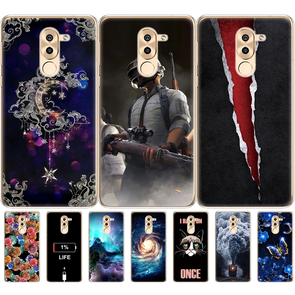 Чехол для Huawei Honor 6X мягкий силиконовый чехол из ТПУ Coque Funda кожаные противоударные