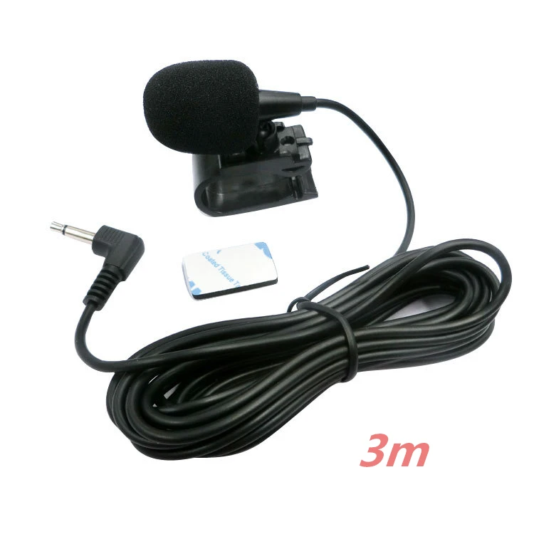 Mini Wired External Microphone For Auto Dvd Radio 3m Long Pr