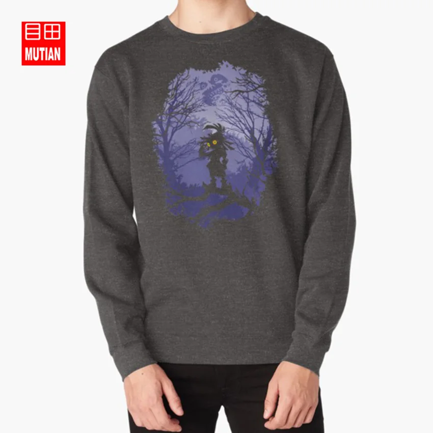 darkgrey-sweatshirt Zelda Majora's Mask Skullkid толстовки majora hyrule zelda link majorasmask majoras ocarina of time majoras mask zelda - Цвет: darkgrey-sweatshirt