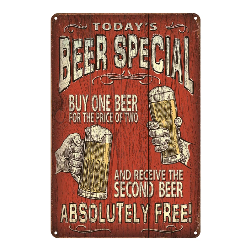 

Beer sign Vintage Funny Home Pub Bar Decor Metal Plaque Tin Sign