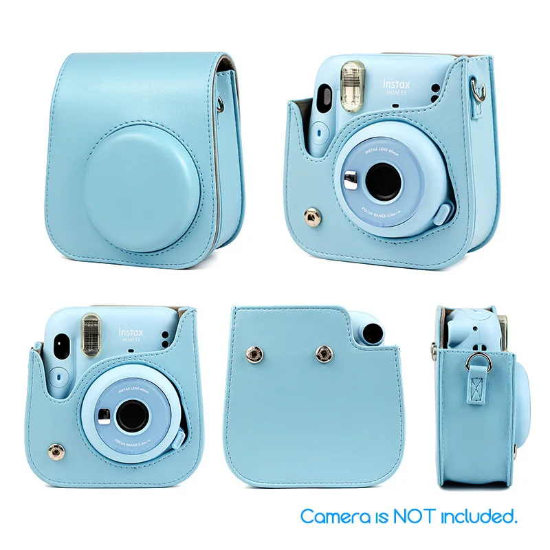 Чехол для камеры Fujifilm Instax Mini 11 из искусственной кожи мягкий с плечевым ремнем |