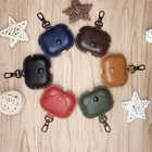 Роскошный кожаный защитный чехол для наушников AirPods Pro 2 1 Airpods2 аксессуары с брелоком для Apple Airpods 1 2 3 Чехол